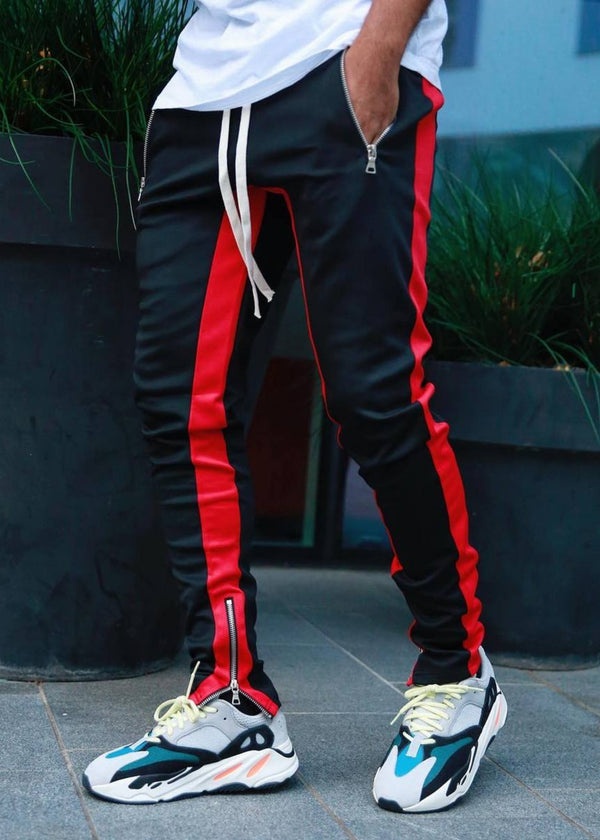 Striped Red Track Pants