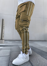 Khaki Reflective Cargo Trackpants