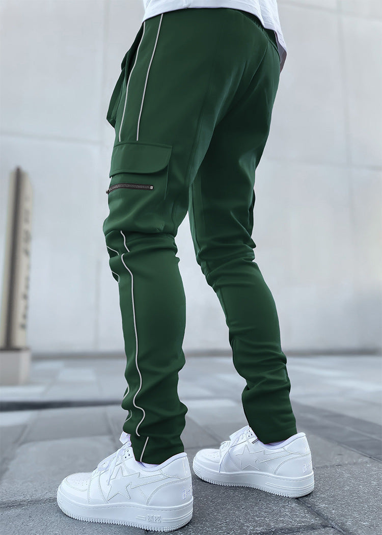 Green Reflective Cargo Trackpants